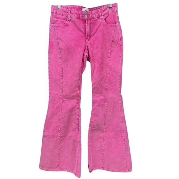BDG Womens (27) (29x30.5) Low Rise Barbie Pink Corduroy Pants Bell Bottom Flare - Picture 1 of 8